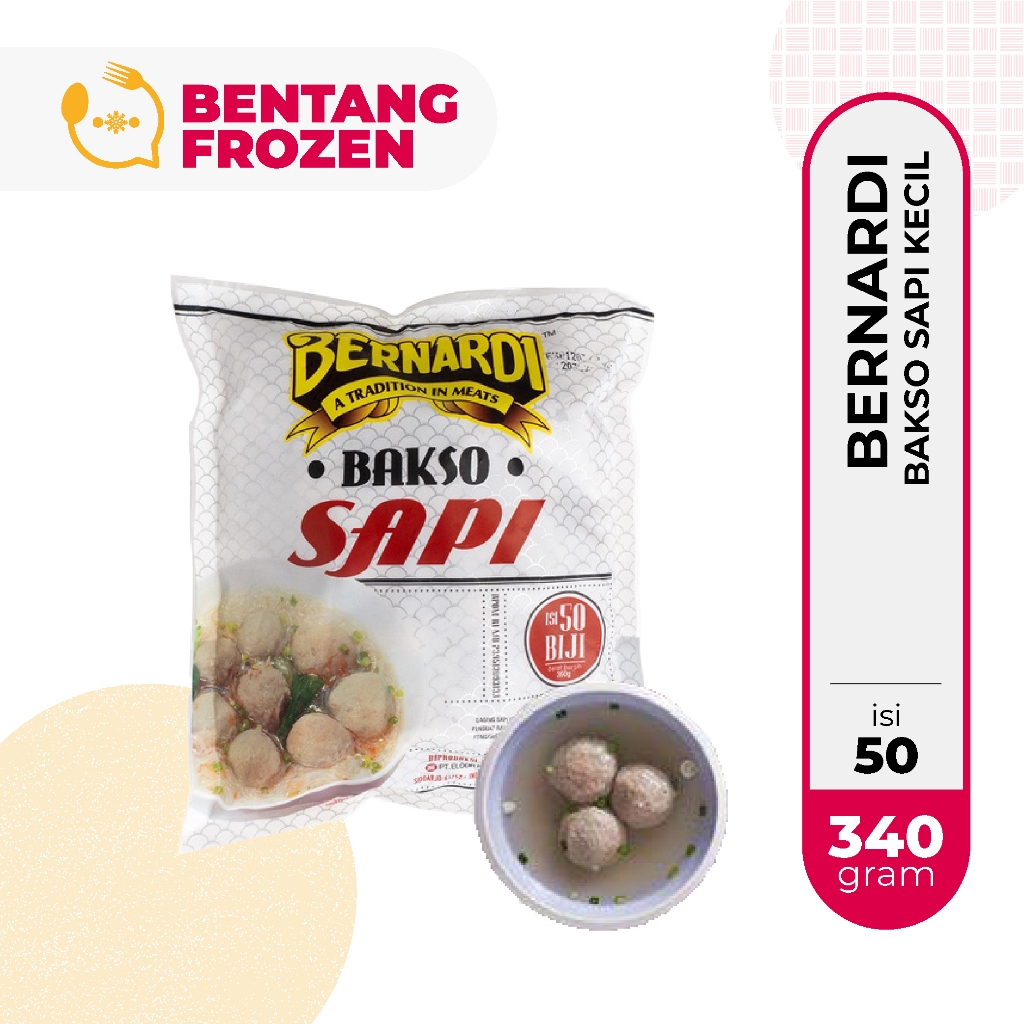 

Bernardi Bakso Sapi Ukuran Kecil 360gr Isi 50pcs / Baso Sapi Premium