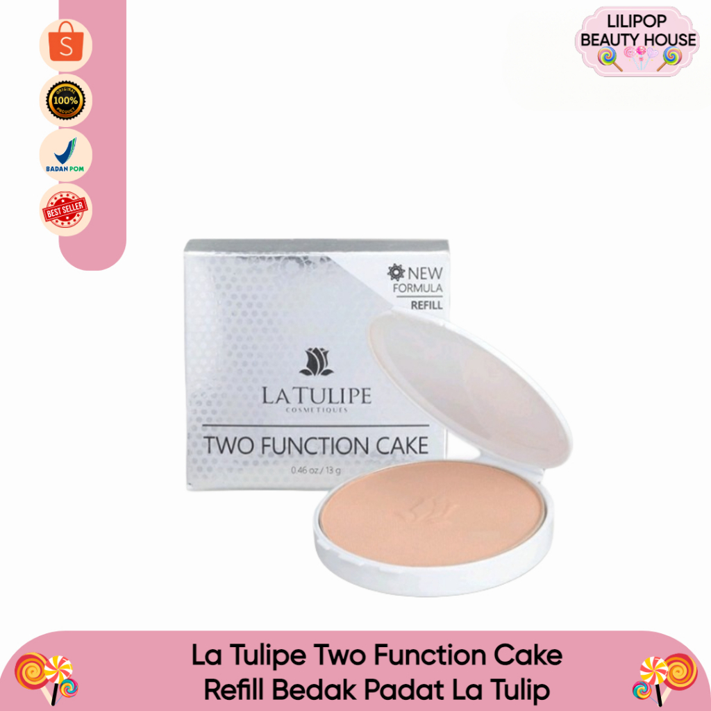La Tulipe Two Function Cake - Refill Bedak Padat La Tulipe