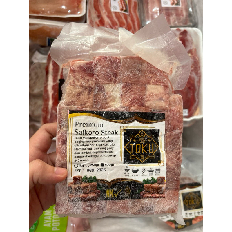 

Toku premium saikoro steak 500gr
