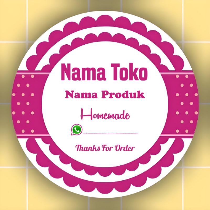 

STIKER PRODUK KEMASAN KUE KERING / PASTRY / KUE BASAH / CEMILAN / MAKANAN RINGAN