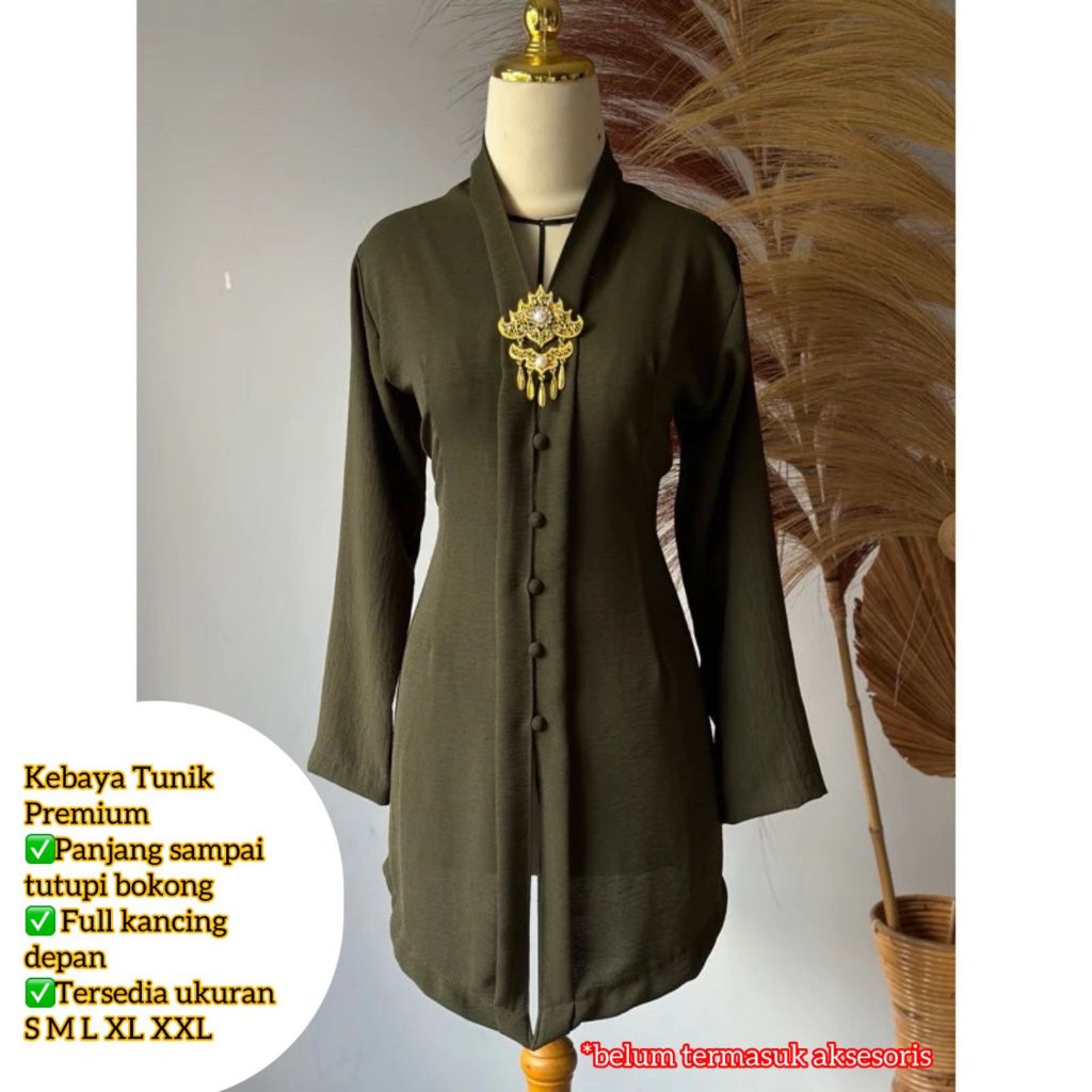 Kebaya Muslim Modern Panjang Hijab Kondangan Wanita Muslimah Polos Cringkle Airflow Kringkel Premium