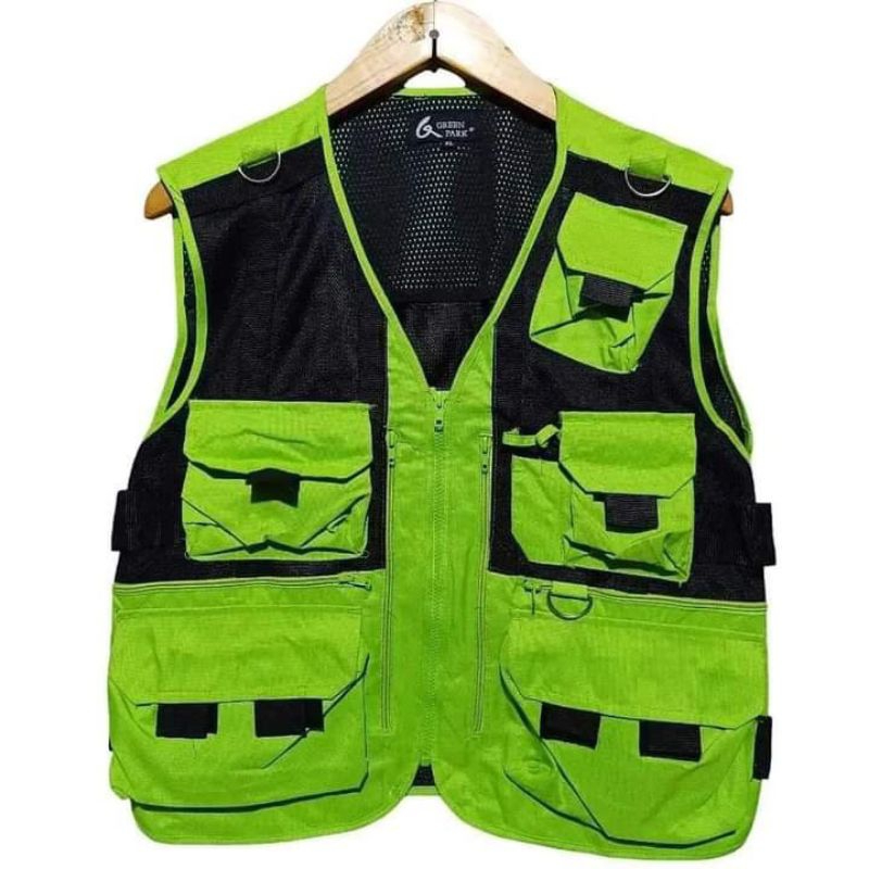 Vest tactical multipocket GREEN PARK size XL rompi motor bikers