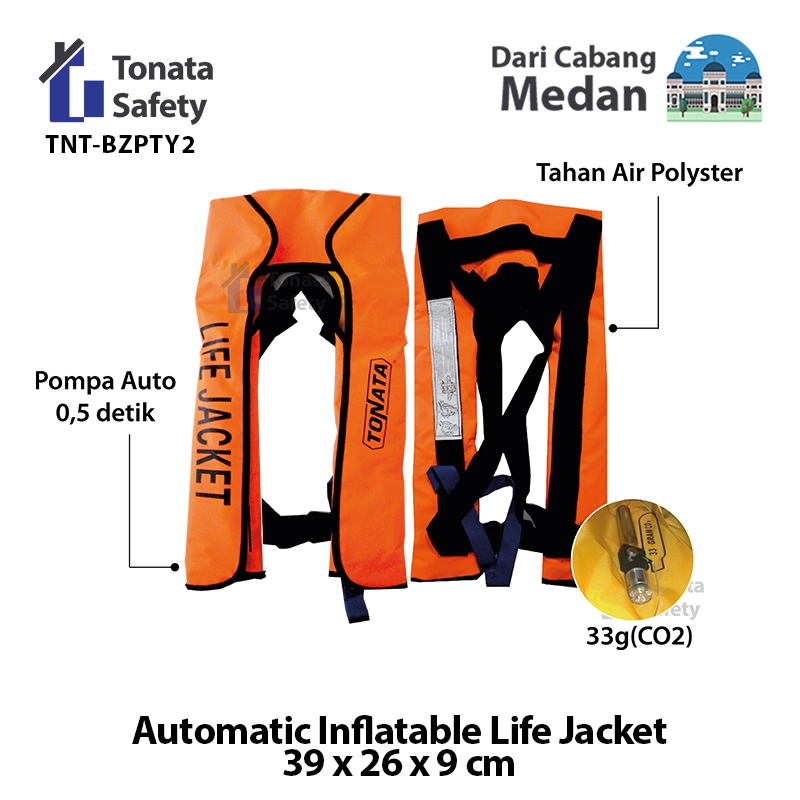 Automatic Inflatable Life Jacket / Jaket Pelampung Tiup Otomatis / Jaket Snorkling