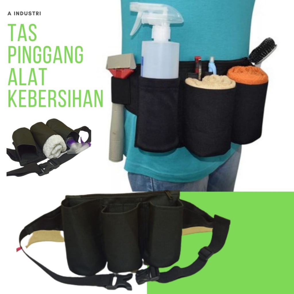 tas pinggang pria cleaning service pria Caddy Bag tas perlengkapan kerja  proyek Cleanier