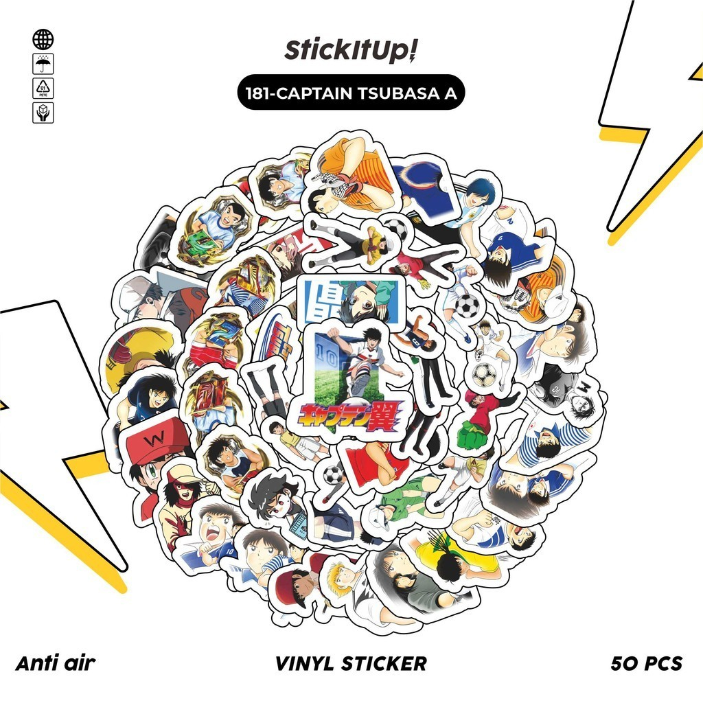

COD✨ 50 Pcs Stiker Pack Motif Anime Captain Tsubatsa Lucu Aesthetic Vynil Waterproof untuk Freebies Sticker Buku Journal Casing HP Laptop