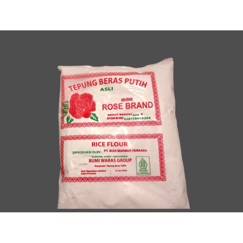 

Tepung Beras putih/Tepung Beras rose brand 200gram