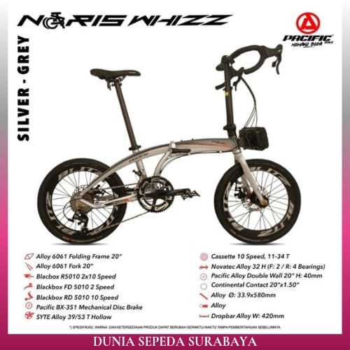 SEPEDA LIPAT ANAK PACIFIC NORIS WHIZZ UKURAN 20 INCH SEPEDA LIPAT FOLDING BIKE,SEPEDA LIPAT READY SE