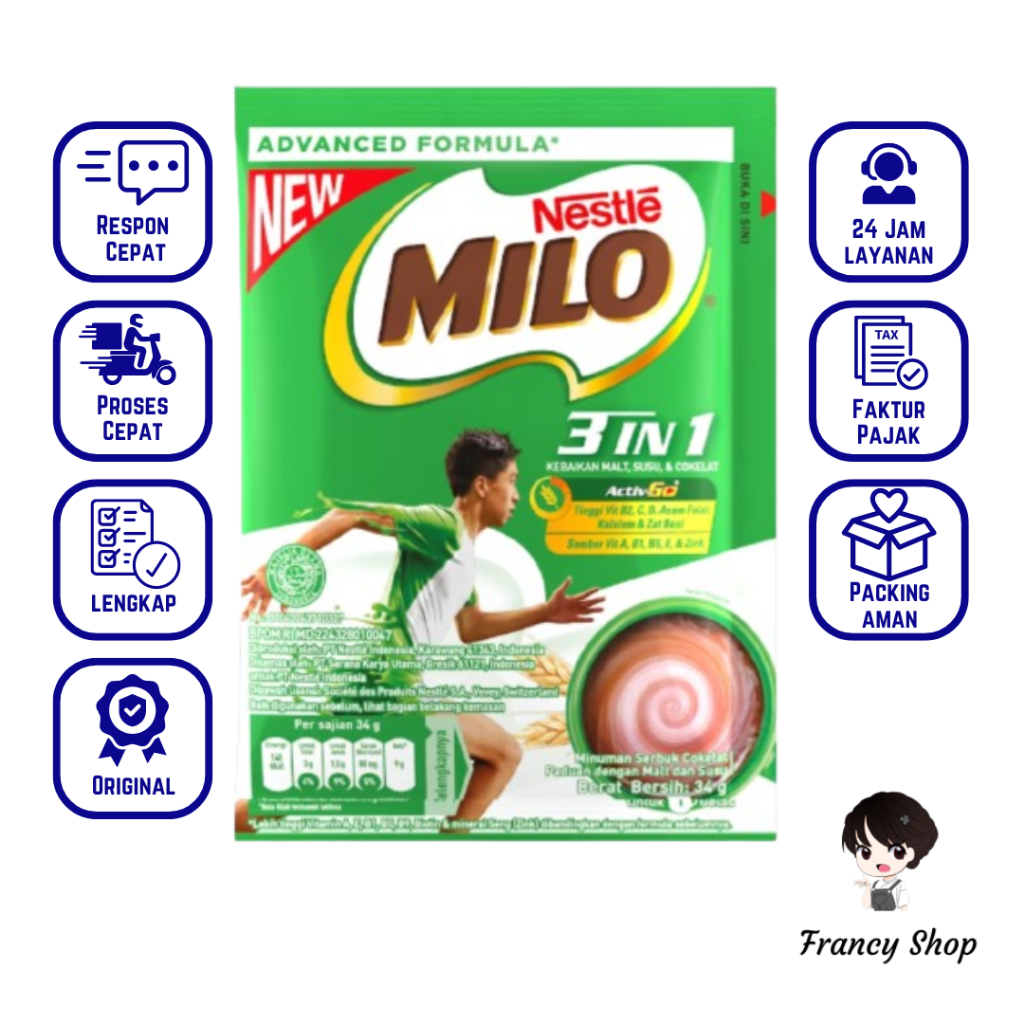 

Nestle Milo 3in1 Activ Go Sachet 34 gr