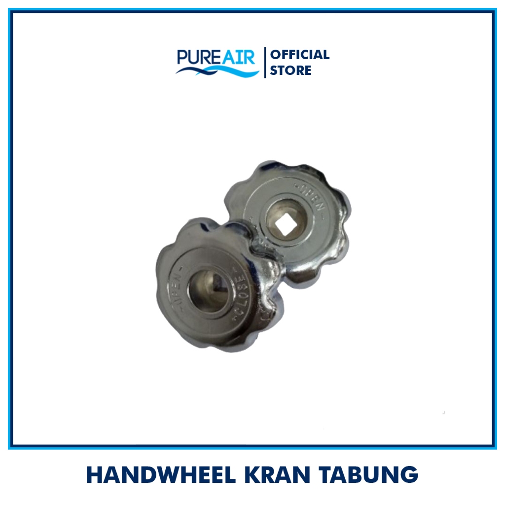 Handwheel Kran Tabung Oksigen Silver