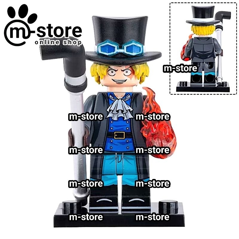 brick one piece sabo block mini toy figure
