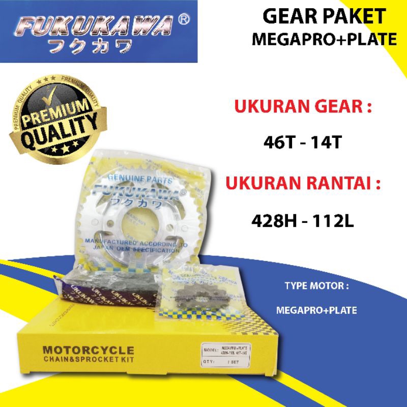 GIR SET/GEAR PAKET MEGAPRO+PLATE / PRONEOTECH FUKUKAWA MURAH SURABAYA