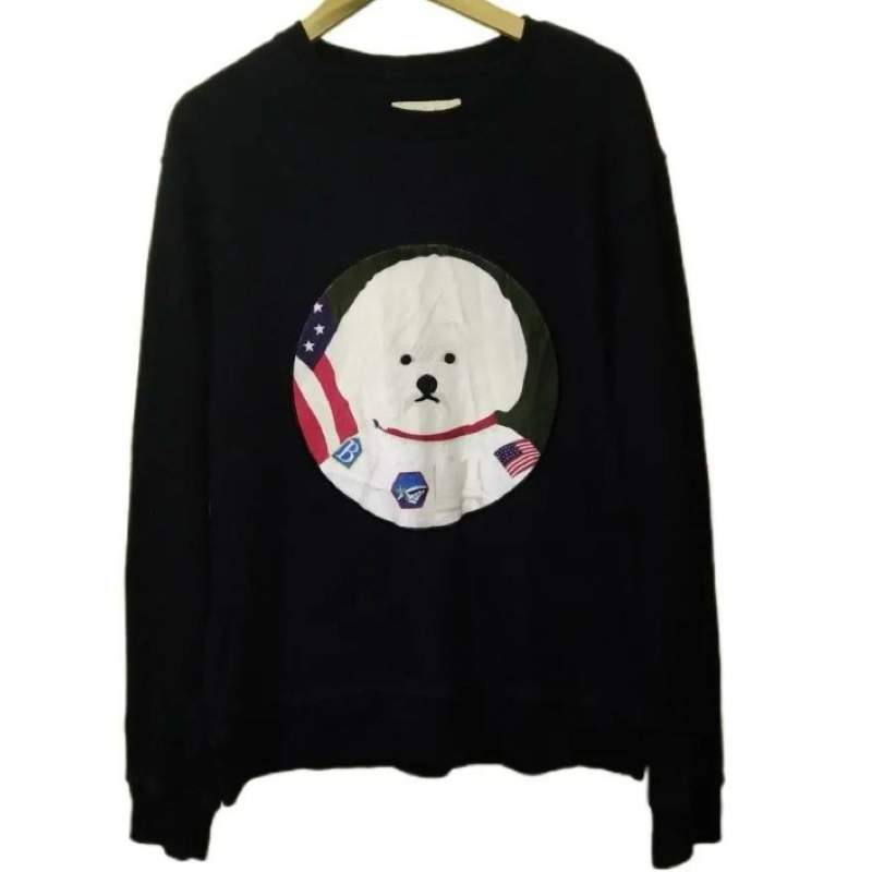 Campaign beyond closet dog doggy cn crewneck sweat shirt sweatshirt sweater black hitam