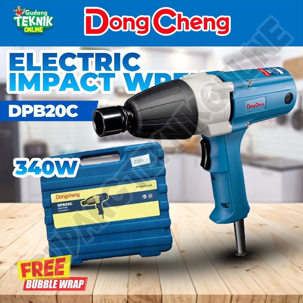 Impact Wrench LISTRIK DONGCHENG DPB20C / Alat Bor Impek Pembuka Baut Mur Baut LISTRIK DPB 20C - Elec