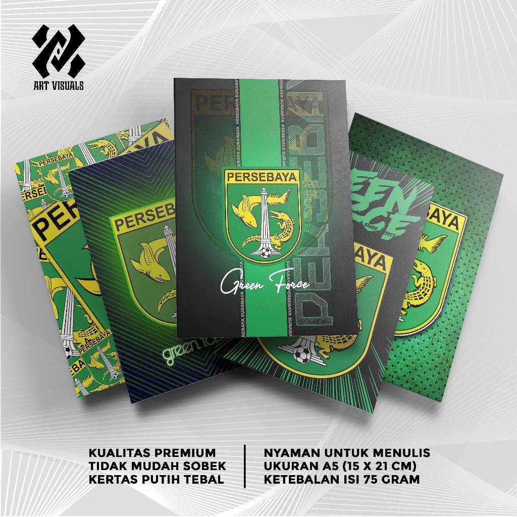 

Buku Tulis Custom Tema Tema Sepakbola Persebaya Surabaya Terlengkap Termurah Model Bebas Pilih Foto / Buku Tulis Sekolah / Buku Catatan