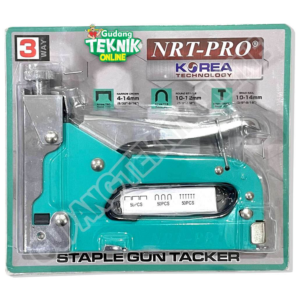 

Staples Gun Manual 3in1 NRT PRO / Staples Tembak Hekter U Lurus I Tracker Stapler Setaples Manual jok NRT PRO