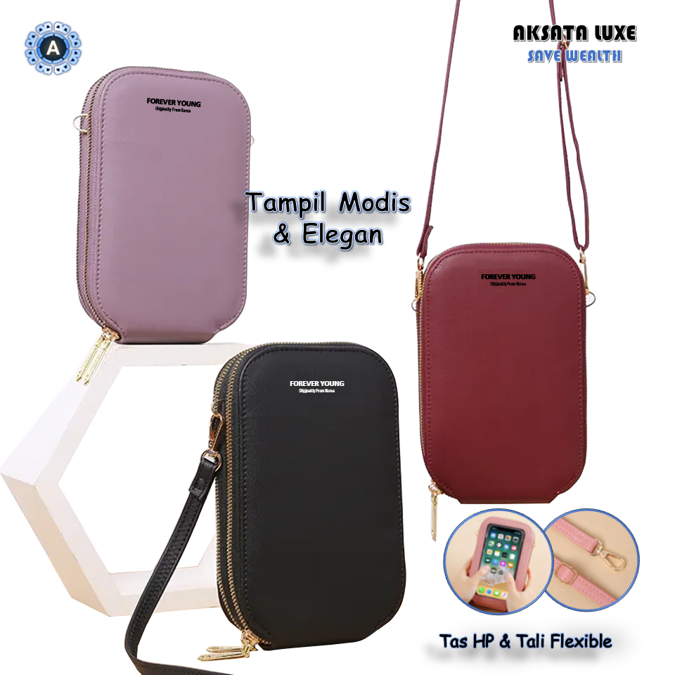 Tas Slempang Pinggang Wanita Tas HP Dompet Wanita Multifungsi di Aksata Luxe