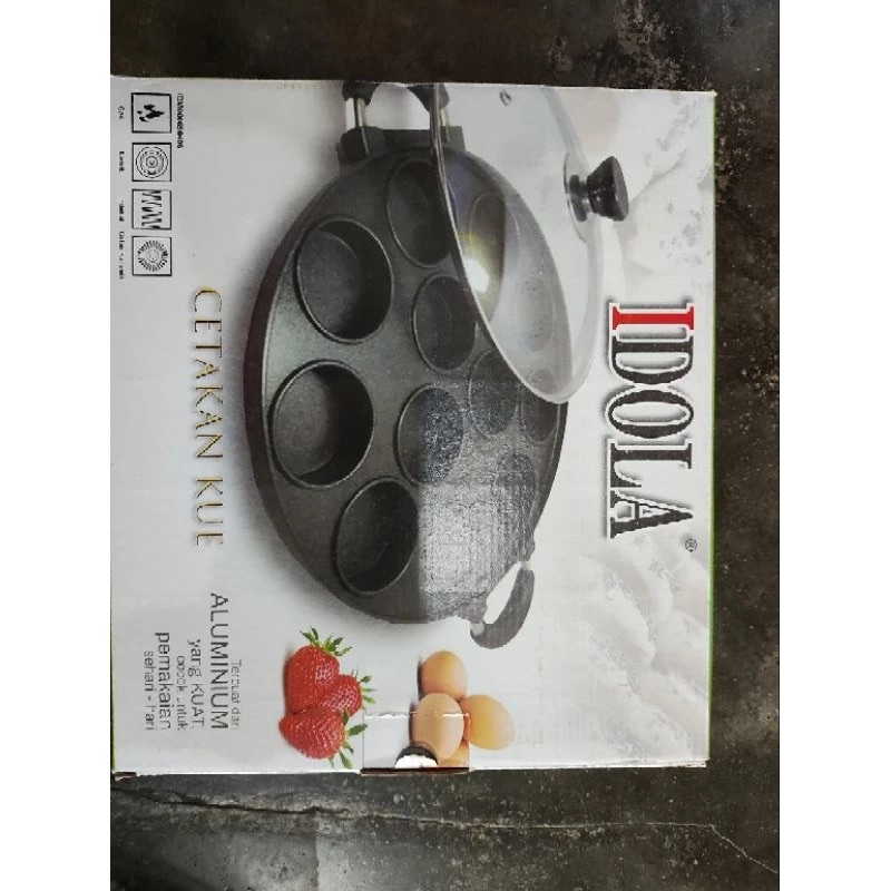 Cetakan kue Serabi, takoyaki, martabak mini, kue lumpur merk Idola