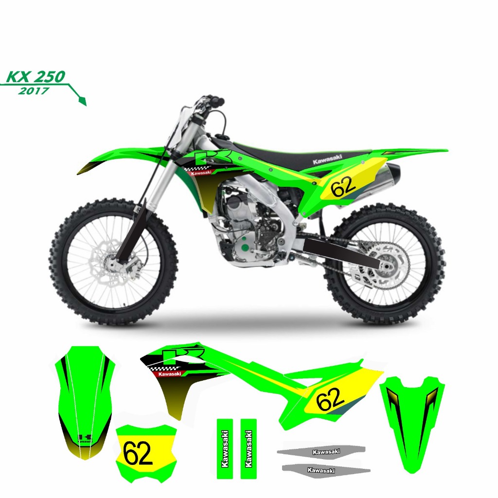 Decal KX 250 KAWASAKI  stiker KX250 motocross supermoto M-T4