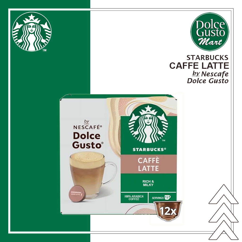 

Starbucks Caffe Latte By Nescafe Dolce Gusto Coffe Capsule - Kopi Kapsul Rasa Latte