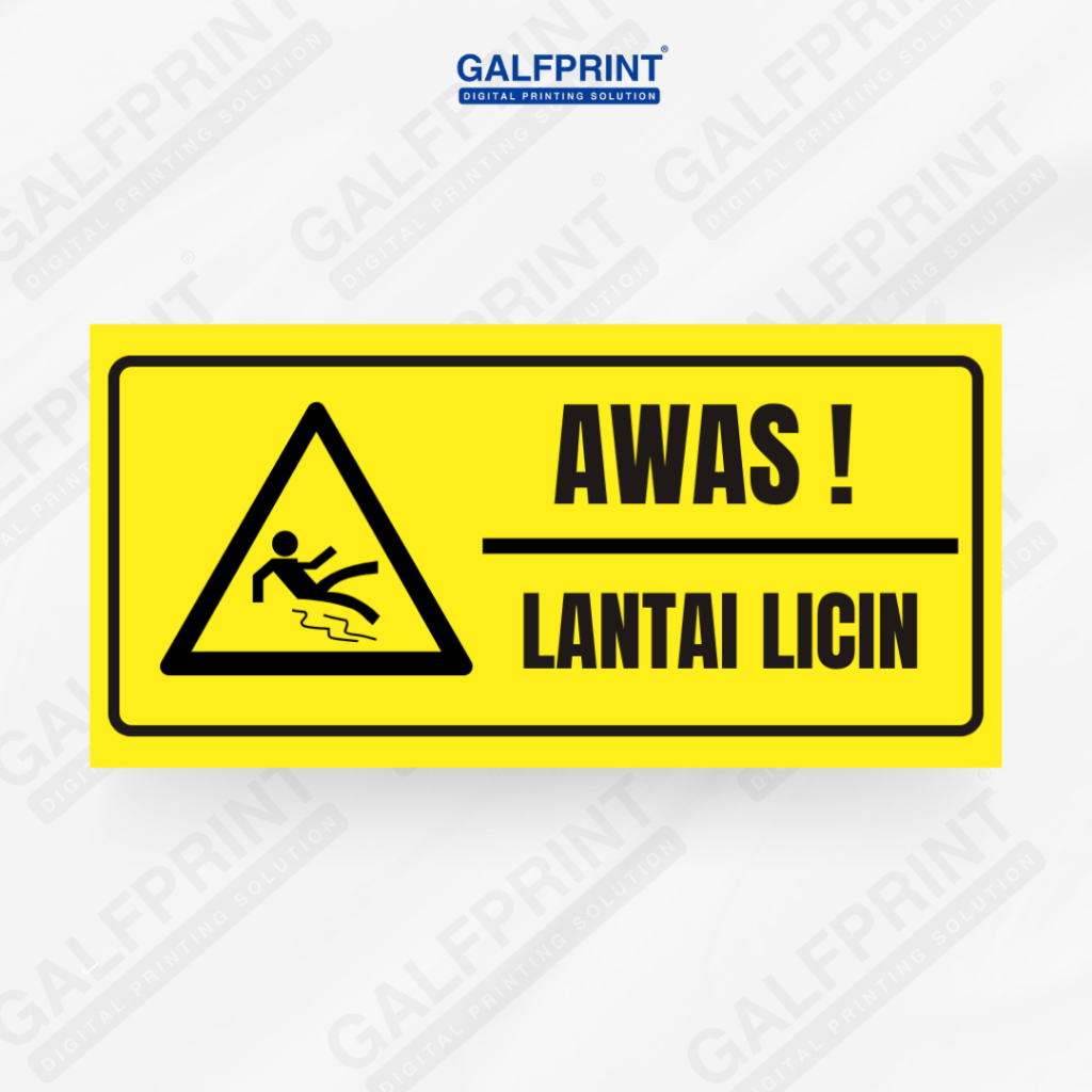 

GALFPRINT STICKER SIGN AWAS LANTAI LICIN 12X5 CM