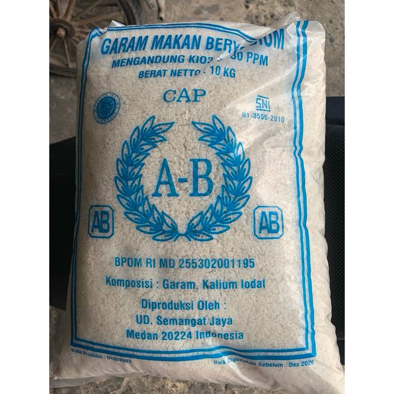 

Garam Makan Beryodium 10Kg Butiran Kasar Polos