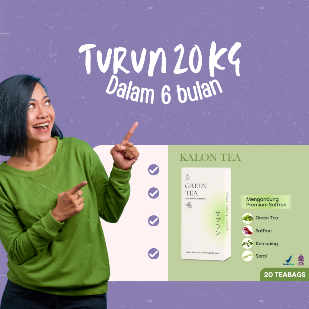 

kalon Teh hijau premium Saffron teh herbal diet alami