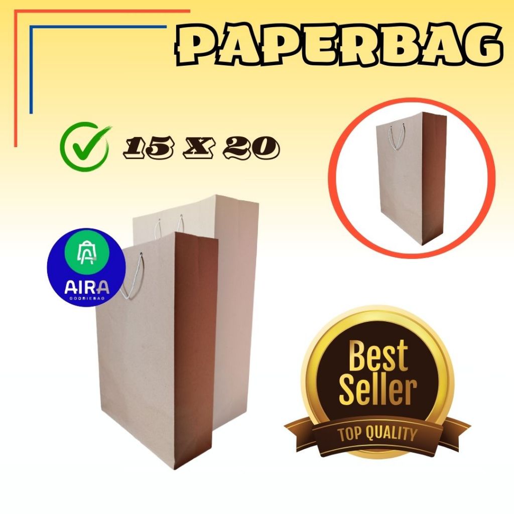 

Paperbag mini coklat uk 15x20 isi 1 lusin