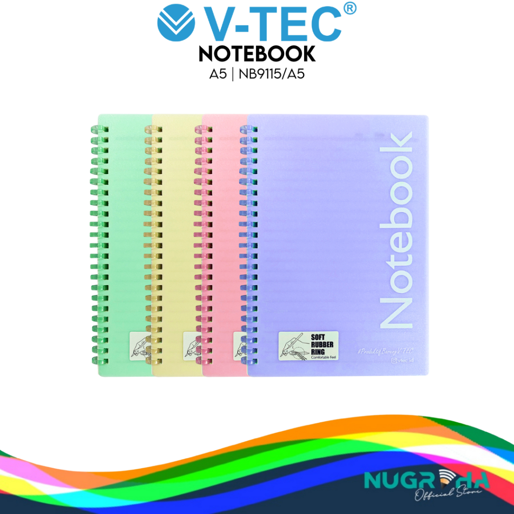 

V-TEC NB9115 NOTEBOOK BUKU CATATAN SPIRAL BOOK ELASTIS