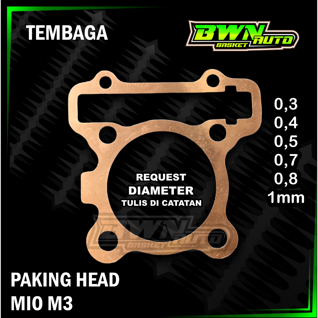 Paking Head Tembaga Mio M3 / Gasket / perpak Head YAMAHA MIO M3 STD BWN GASKET