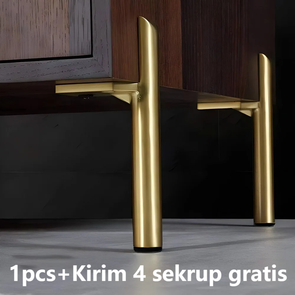 15cm Kaki Sofa Gold/Kaki Besi Sofa/Kaki Kursi Besi/Kaki Sofa Bulat/Kaki Sofa Minimalis