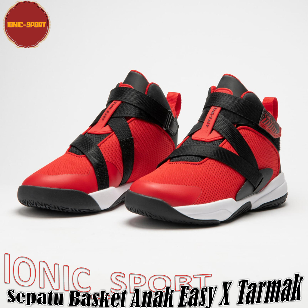 Tarmak Sepatu Basket Anak Easy X Sepatu Basketball Shoes Olahraga - Merah