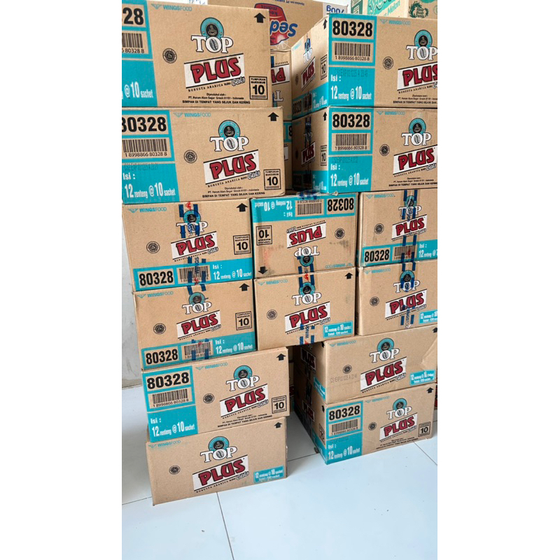 

PROMO 1 karton KOPI TOP PLUS isi 12 renteng ( 12x10x18gr)