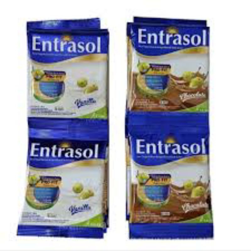 

ENTRASOL SACHET RASA COKLAT | VANILLA 1 RENCENG ISI 10 PCS X 20 GR