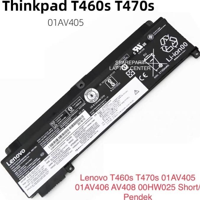 battery batre Baterai Original LEN ThinkPad T460S T470s Series 00HW022, 00HW024 01AV405 Thinkpad T47