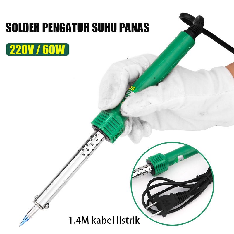 Solder Iron daya watt 60W cocok untuk service hp & service elektronika lainnya Solder Tangan Baku So