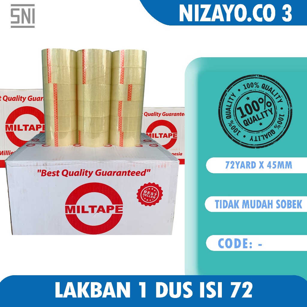 

Miltape Bening 1 Dus Paket Grosir Murah Lakban OPP Murah