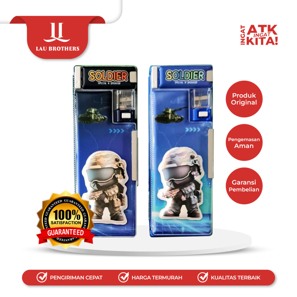 

XIAOLINGJING TEMPAT PENSIL MAGNET SOLDIER 35306-A (1PC)