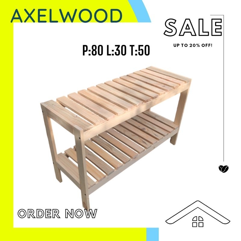 Rak serbaguna/rak susun/rak sepatu/rak kayu/meja kayu/rak 2 susun