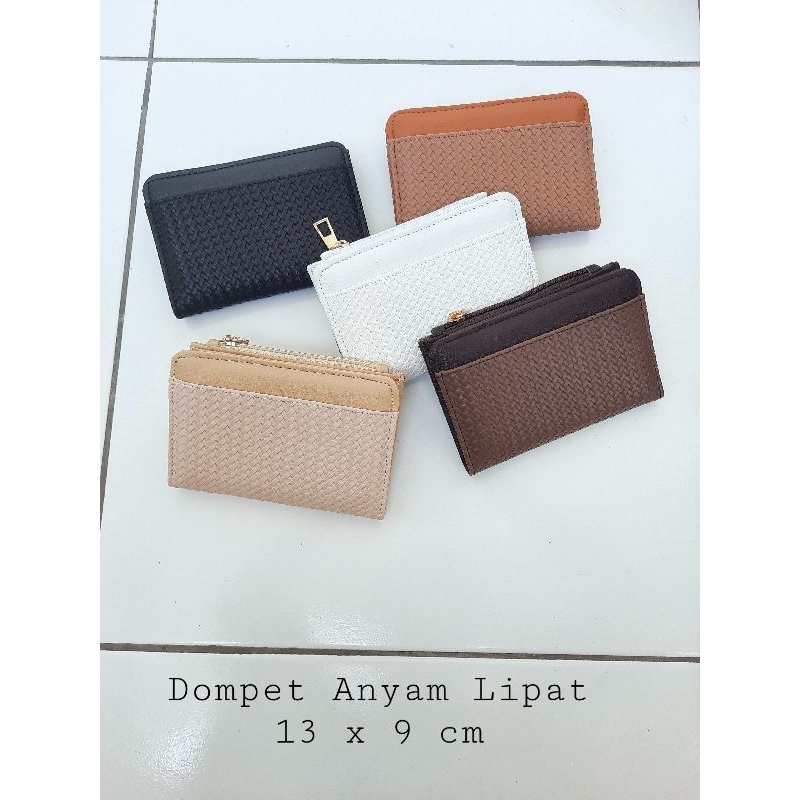 Dompet Anyam Lipat Dompet Mini Wanita