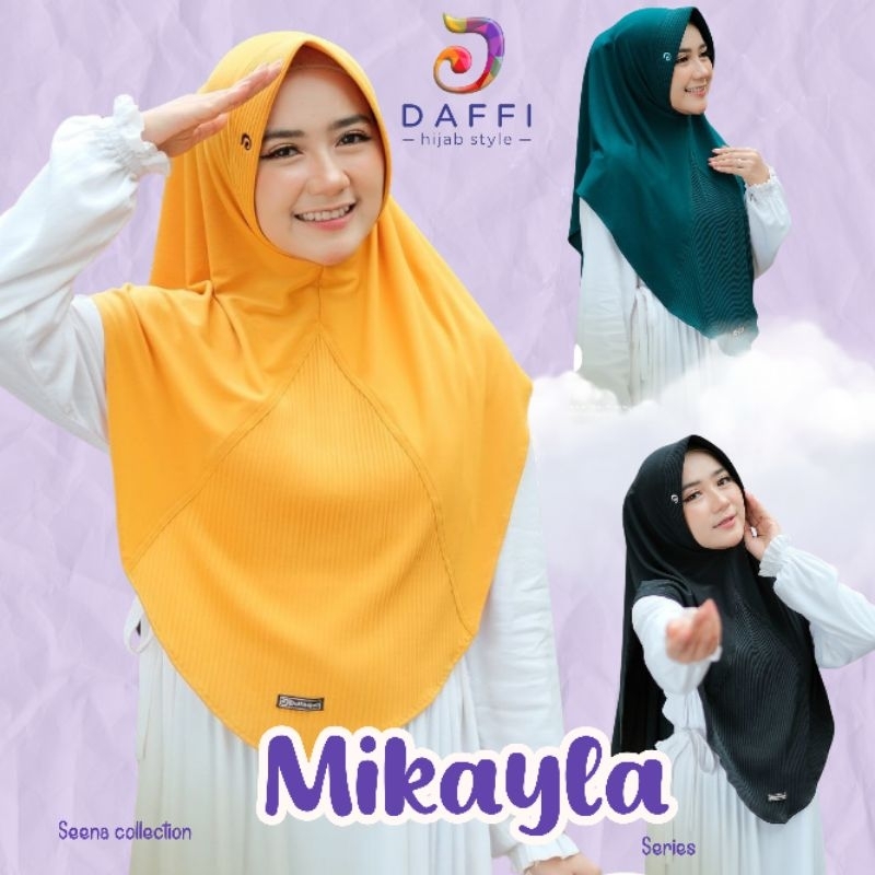 hijab instan style MIKAYLA by DAFFI HIJAB aksen plisket