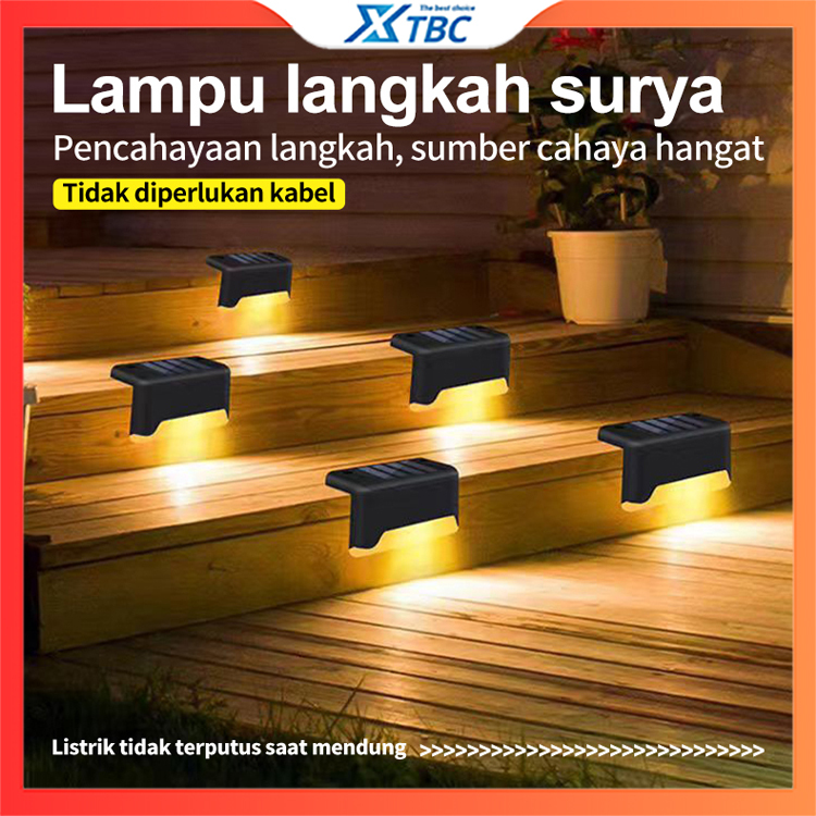 XTBC Lampu Led Tangga Tenaga Surya Lampu Solar Outdoor Lampu Pagar Led Light Waterproof Panel Hiasan