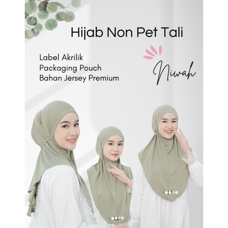 Hijab Bergo Instan Tali Menutup Dada l Hijab Bergo Jersey l Hijab Non Pet Tali Belakang