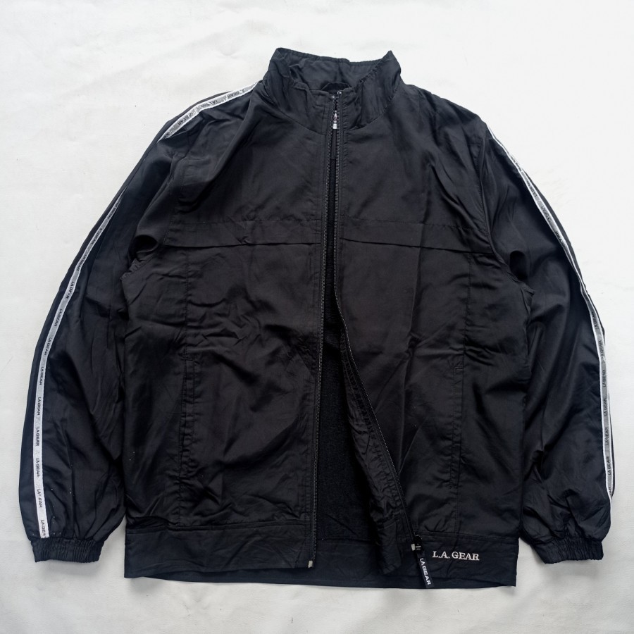 jaket vintage 90s LA Gear taped nylon windbreaker casual running
