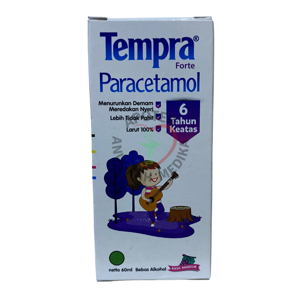 Tempra Forte Bubble Gum, Jeruk Atau Strawberry 60ml / Demam Anak