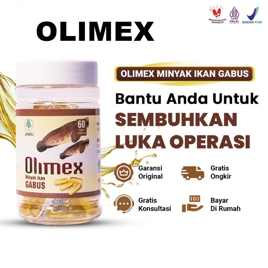 Olimex Kapsul ikan gabus - kutuk obat untuk pasca operasi
