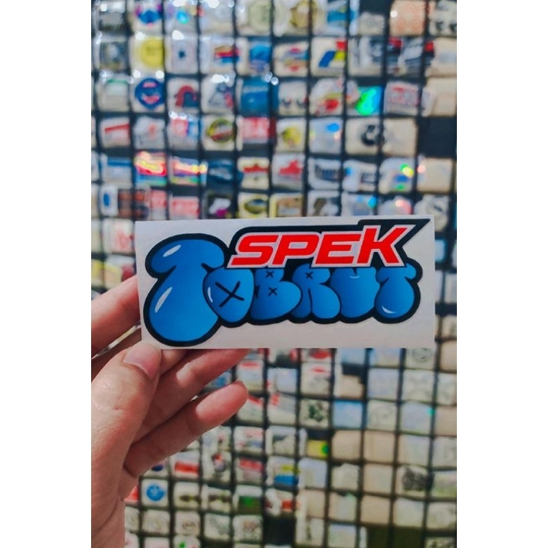 

sticker SPEK TOBRUT printing sudah potong pola