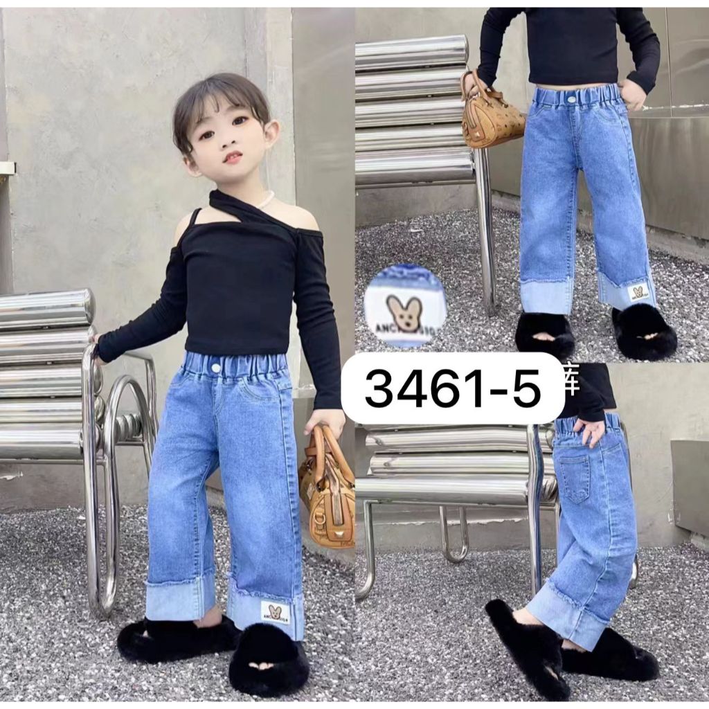 Celana Kulot Anak Perempuan Import Umur 2-6 Tahun Jens Kulot Anak Kekinian Celana Panjang Anak Perem