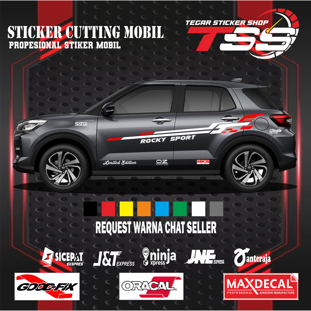 sticker mobil rocky sticker mobil daihatsu rocky sticker lis mobil sticker motif variasi body mobil