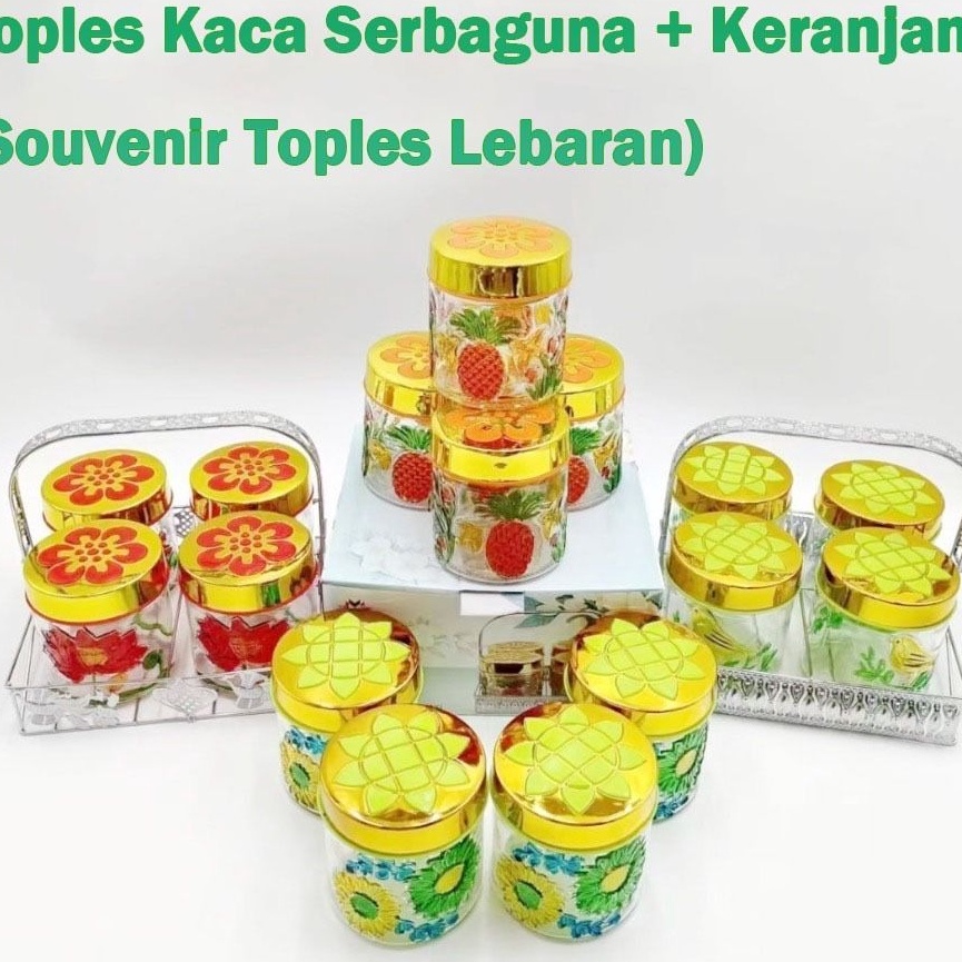 4PCS TOPLES  RAK toples Set toples makanan toples mewah toples kaca beling