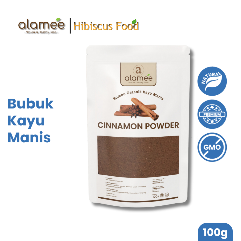 

ALAMEE Kayu Manis Bubuk Cinnamon Powder kayumanis Murni Asli Tanpa Campuran Bumbu Organik 100g